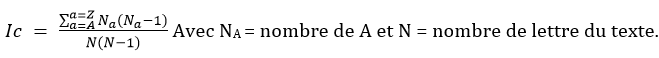 Cryptanalyse d’Enigma - incide de coincidence