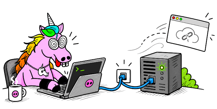La licorne Geekeries utilise Codex en terminal relié à un daemon local pendant qu'une fenêtre web se déconnecte